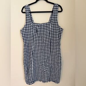 Old Navy Blue and White Gingham Sheath Dress Size XL